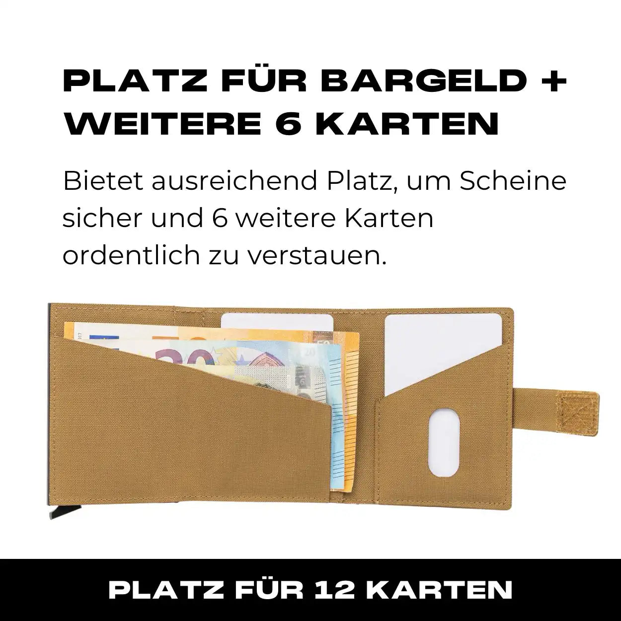 Tactical Wallet inkl. 3x Patch + Münzfach - Coyote