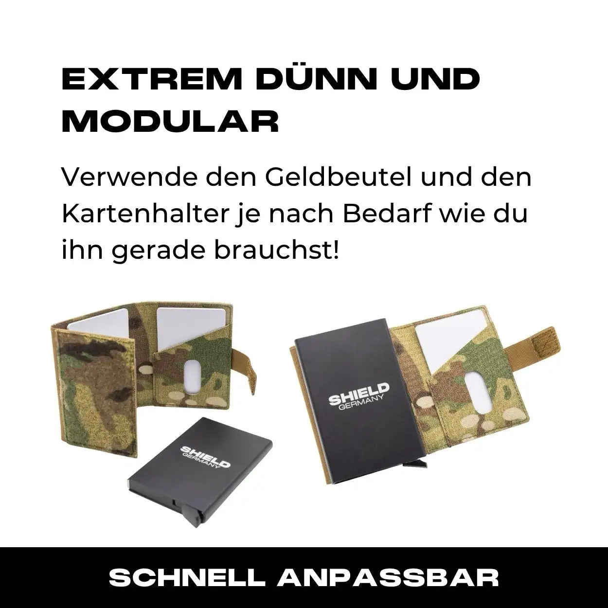 Tactical Wallet inkl. 3x Patch + Münzfach - Multicam Hell