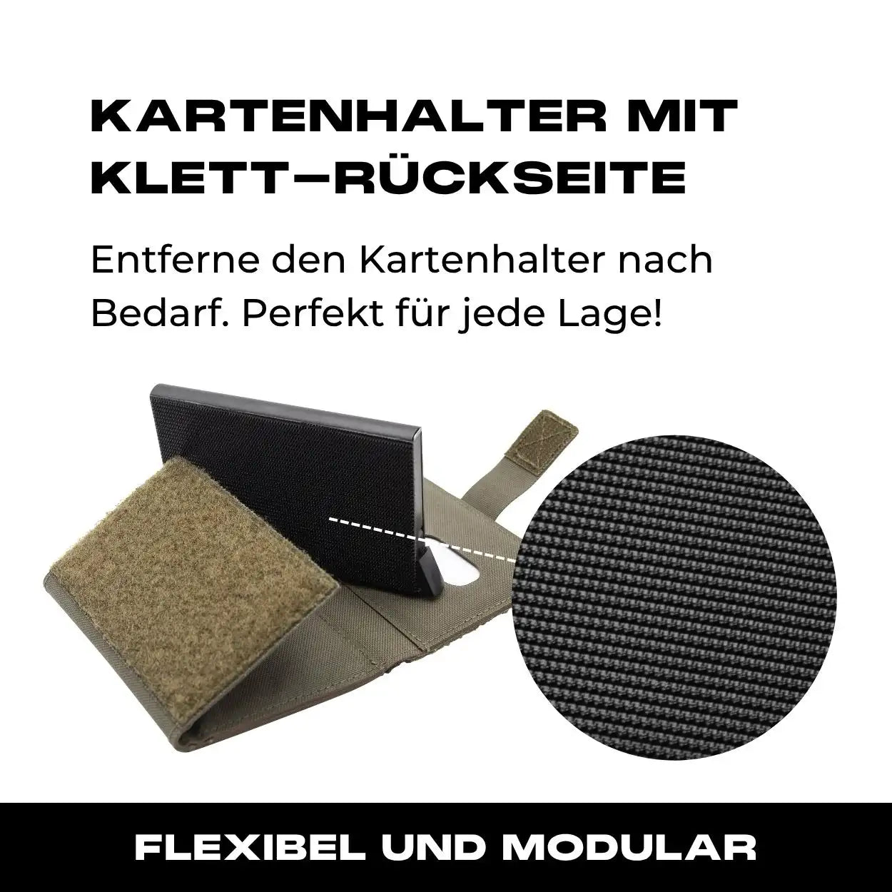 Tactical Wallet inkl. 3x Patch + Münzfach - Steingrau Oliv