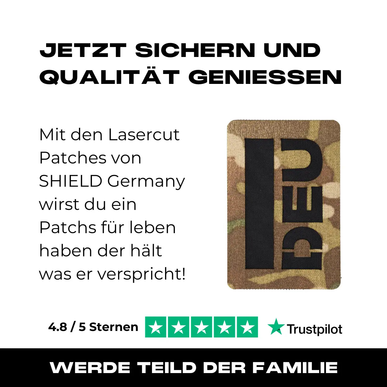 Lasercut Patch - DEU - Multicam Hell