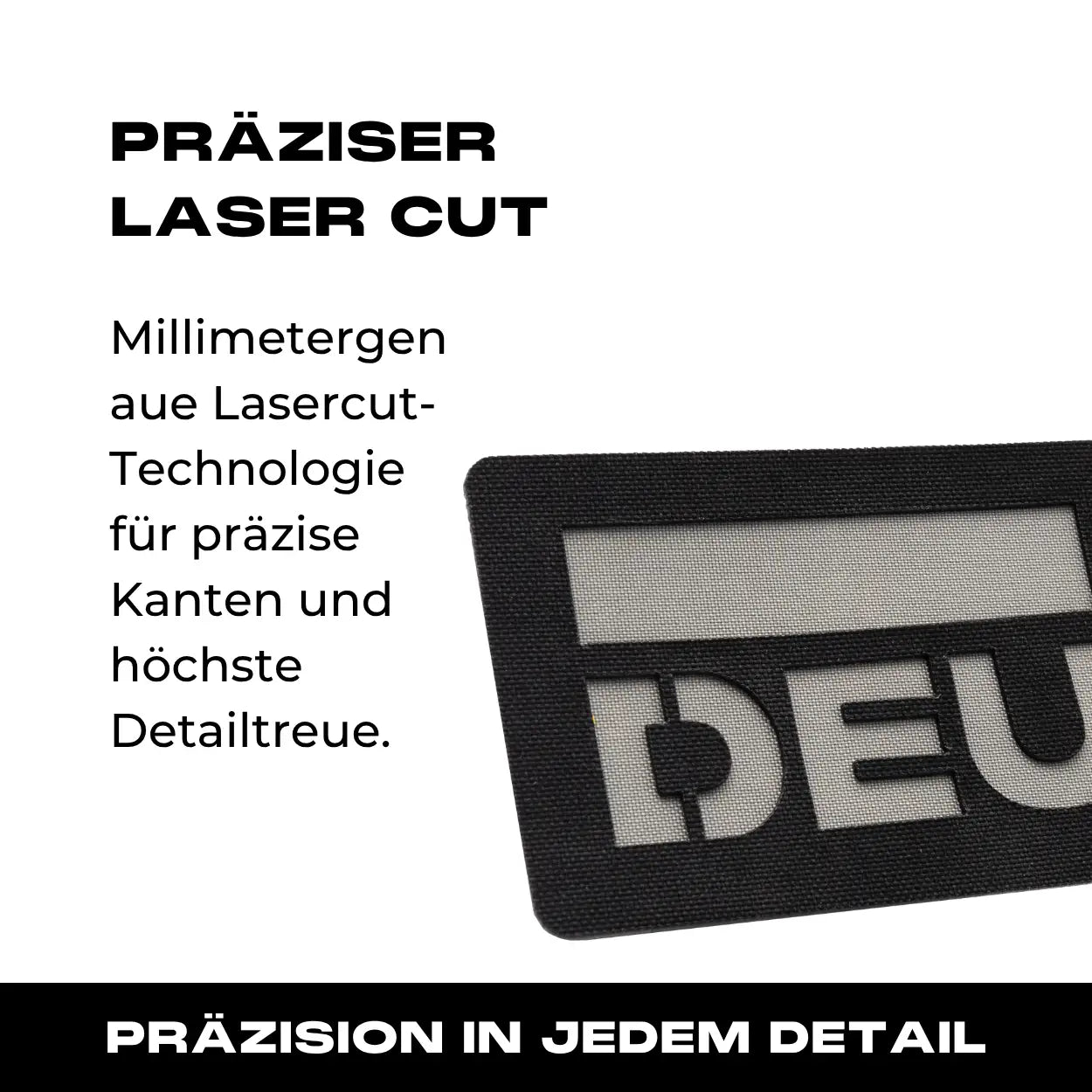 Lasercut Patch - DEU - Schwarz