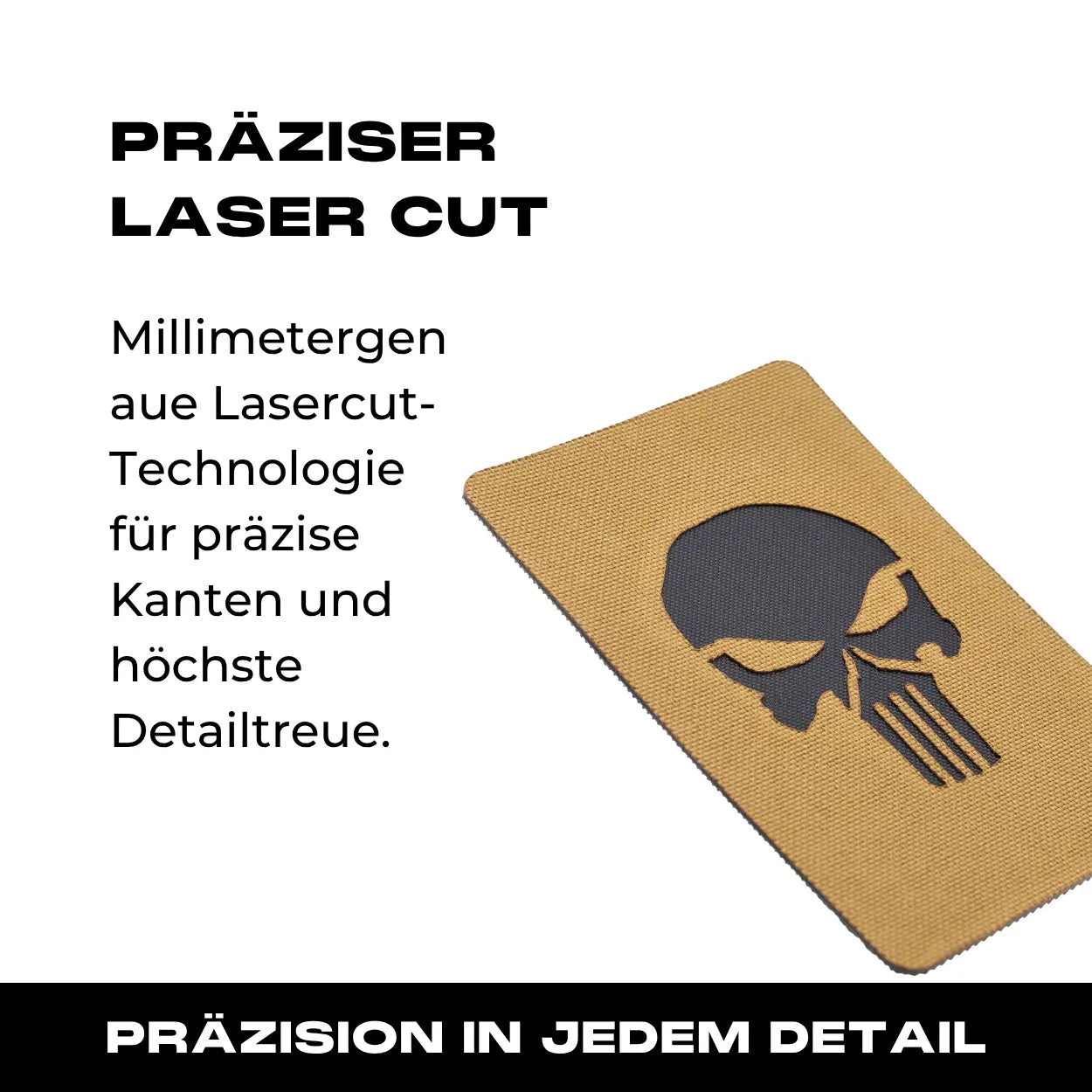 Lasercut Patch - Punisher - Coyote