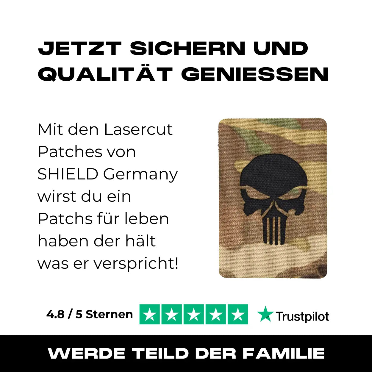 Lasercut Patch - Punisher - Multicam Hell