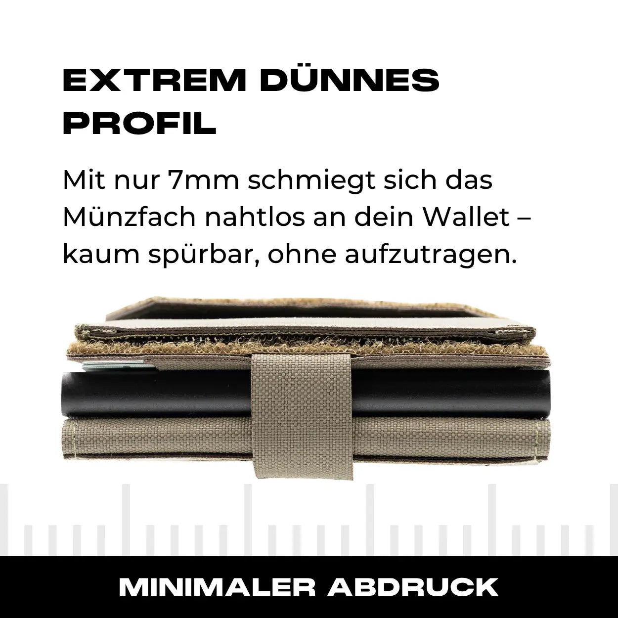 Tactical Wallet Münzfach - Steingrau Oliv