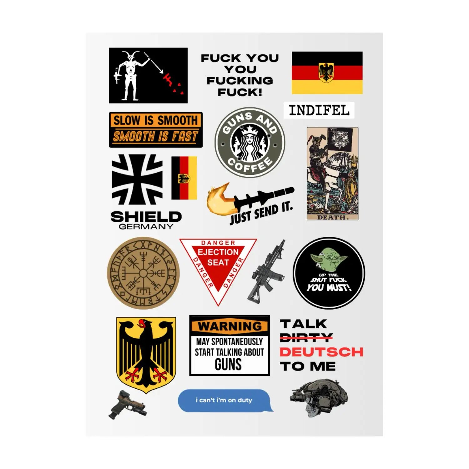 Sticker Set - Tactical 01 - DIN A5