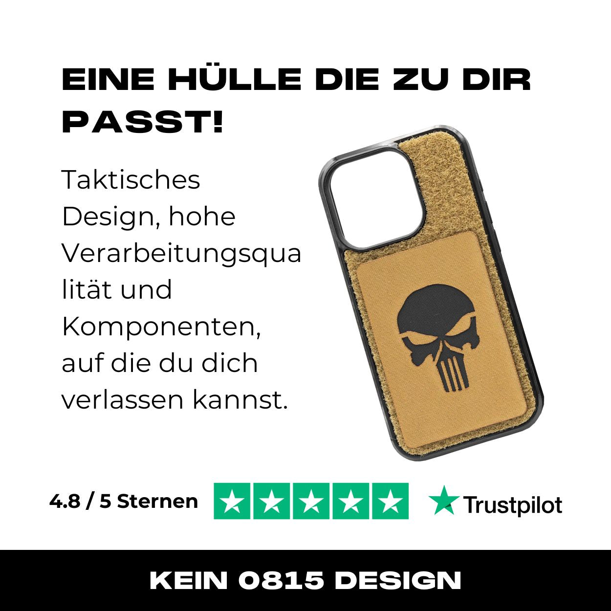 Tactical Case mit Coyote Flauschklett - iPhone 15 Reihe