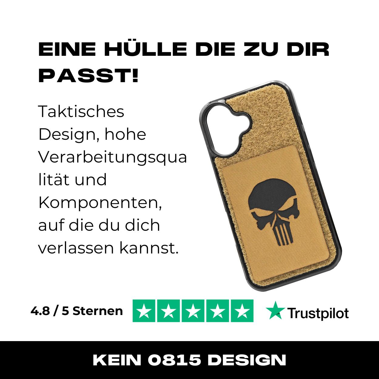 Tactical Case mit Coyote Flauschklett - iPhone 16 Reihe