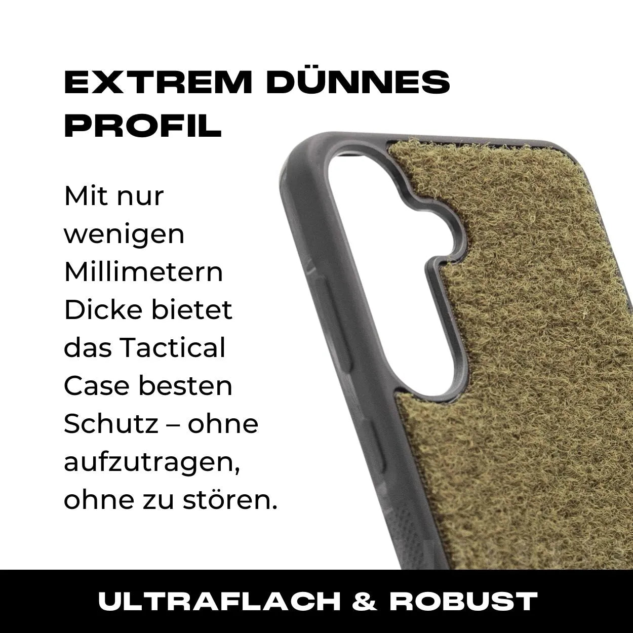 Tactical Case mit Steingrau Oliv Flauschklett - Samsung Galaxy S25 Reihe
