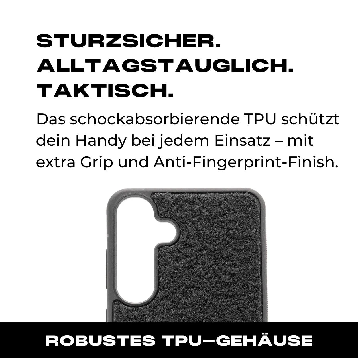 Tactical Case mit schwarzem Flauschklett - Samsung Galaxy S25 Reihe