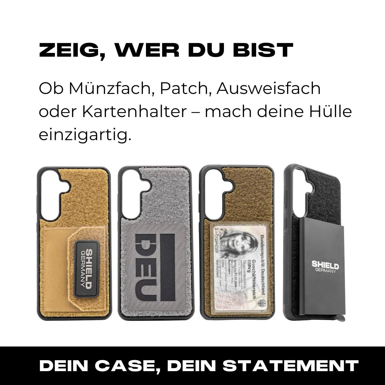Tactical Case mit schwarzem Flauschklett - Samsung Galaxy S25 Reihe
