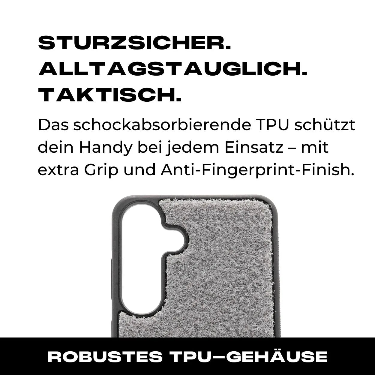 Tactical Case mit Wolfgrey Flauschklett - Samsung Galaxy S25 Reihe