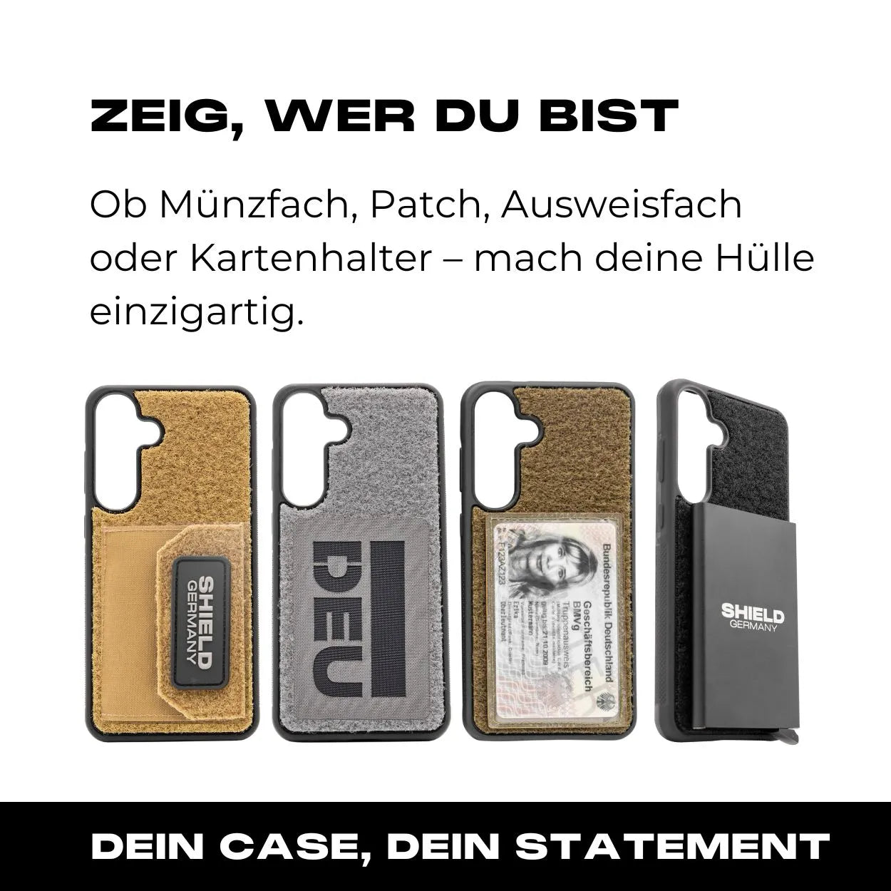 Tactical Case mit Wolfgrey Flauschklett - Samsung Galaxy S23 Reihe