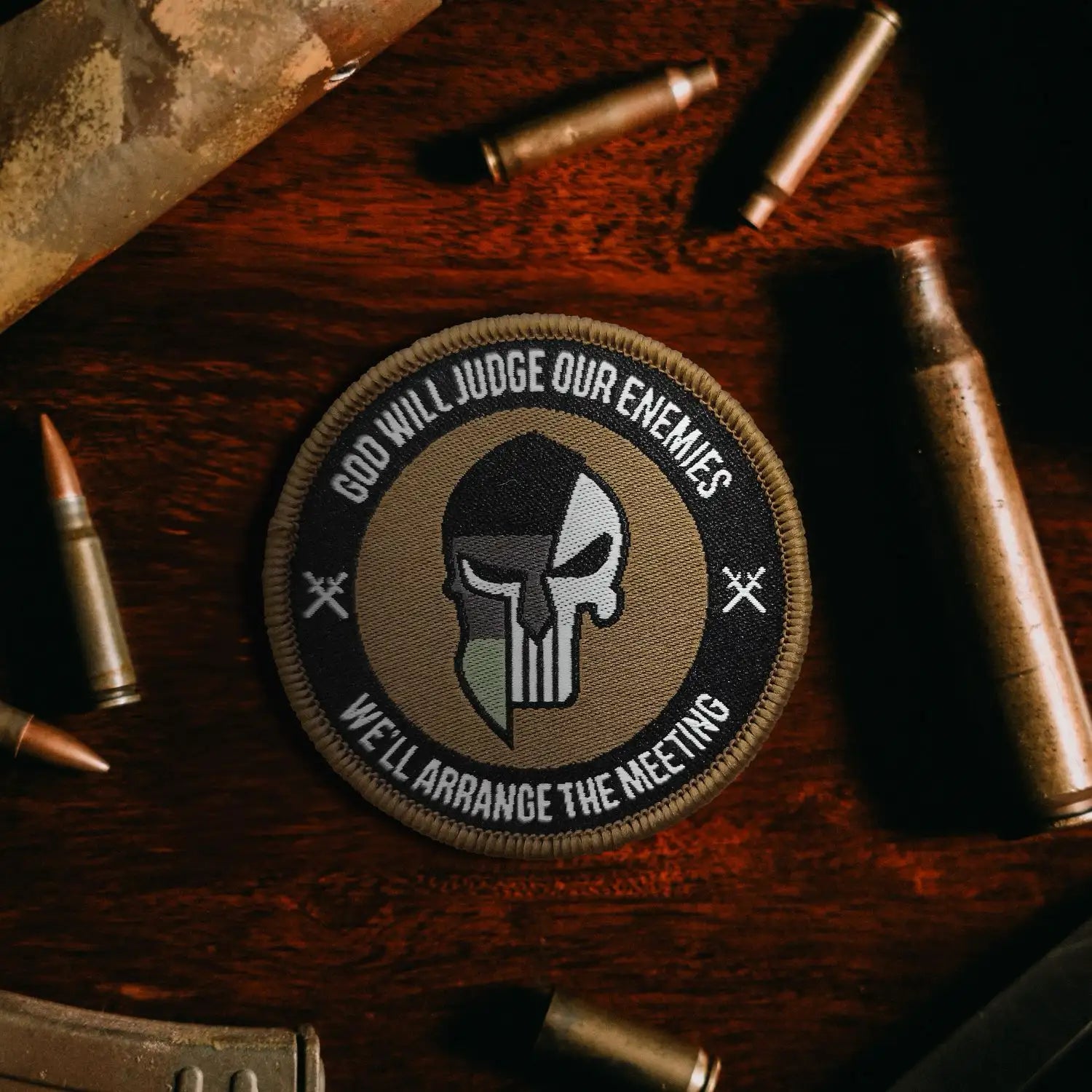 Web-Patch - God will judge our enemies - 6cm Ø