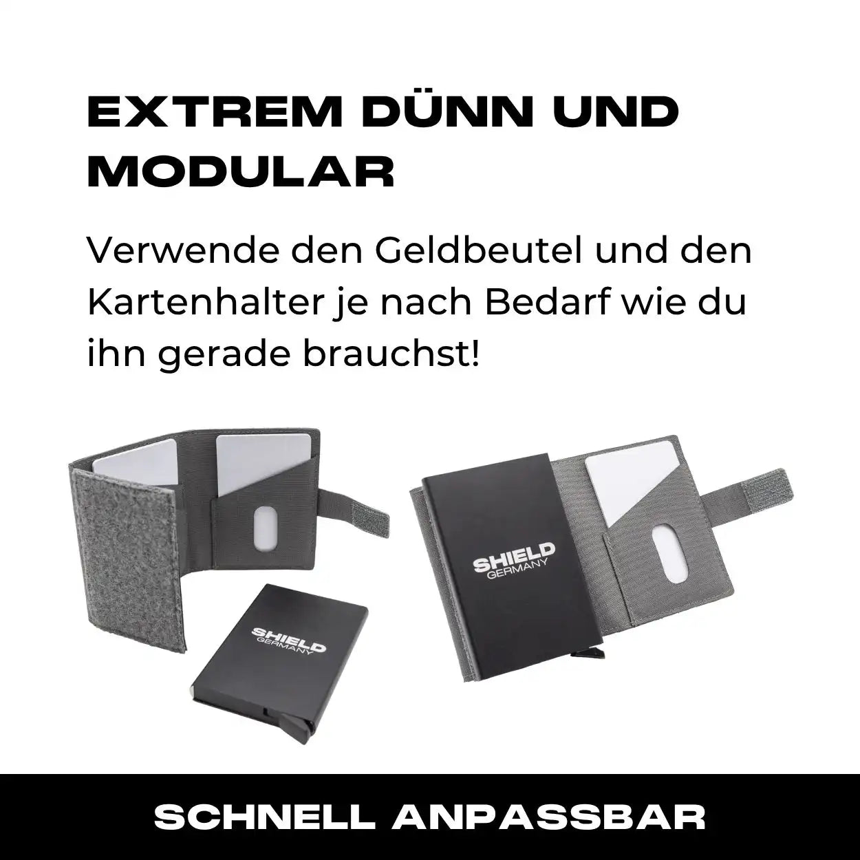 Tactical Wallet inkl. 3x Patch + Münzfach - Wolfgrey