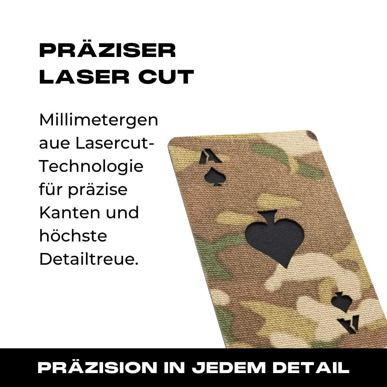 Lasercut Patch - Ace of Spades - Multicam Hell
