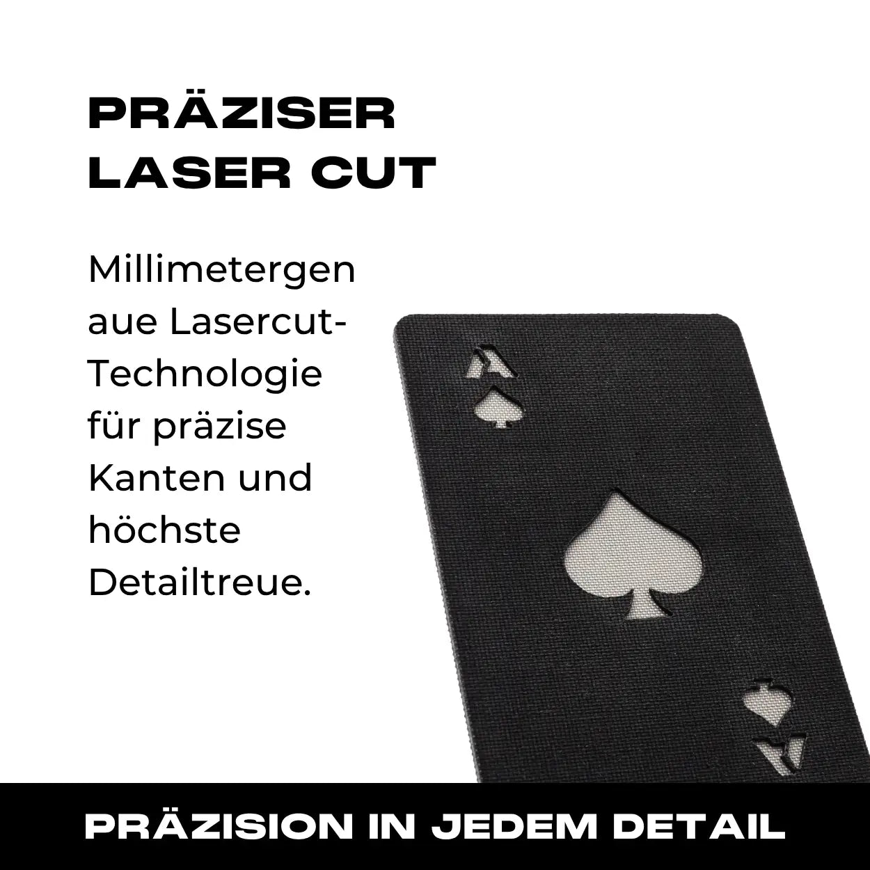 Lasercut Patch - Ace of Spades - Schwarz