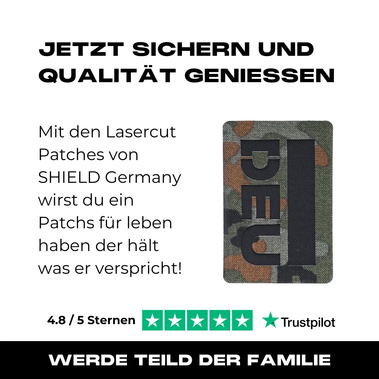 Lasercut Patch - DEU - 5 Farben Flecktarn