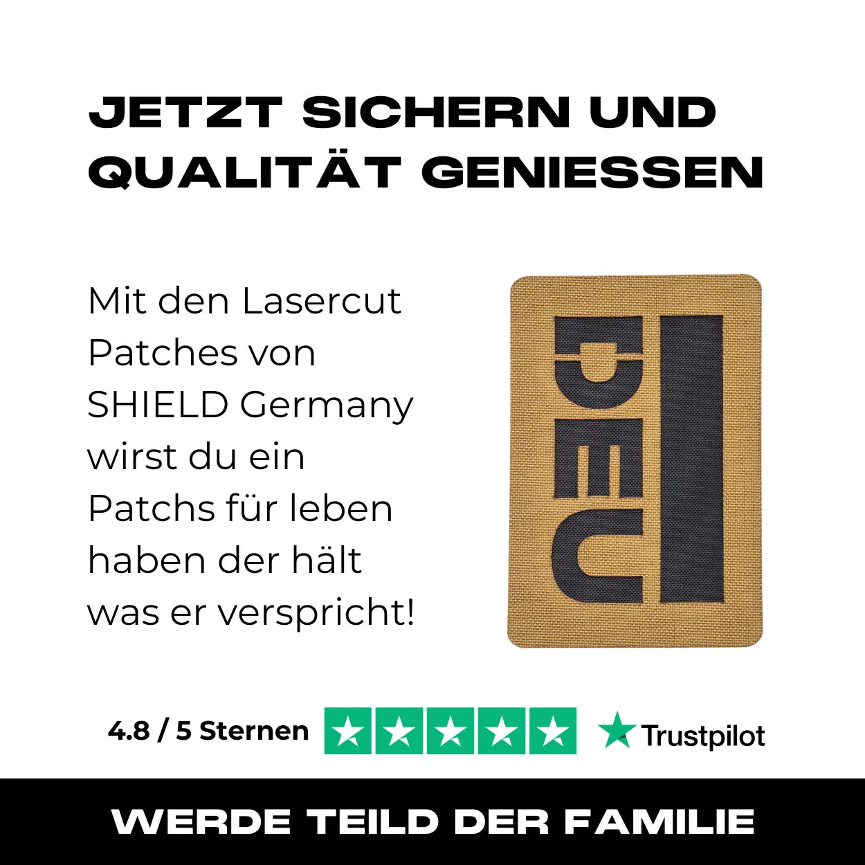 Lasercut Patch - DEU - Coyote