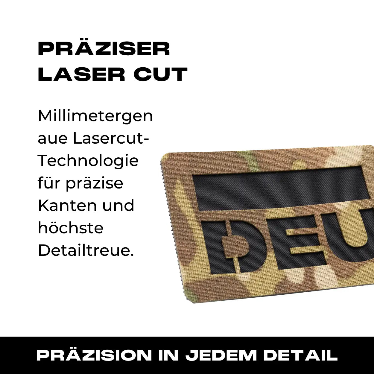 Lasercut Patch - DEU - Multicam Hell