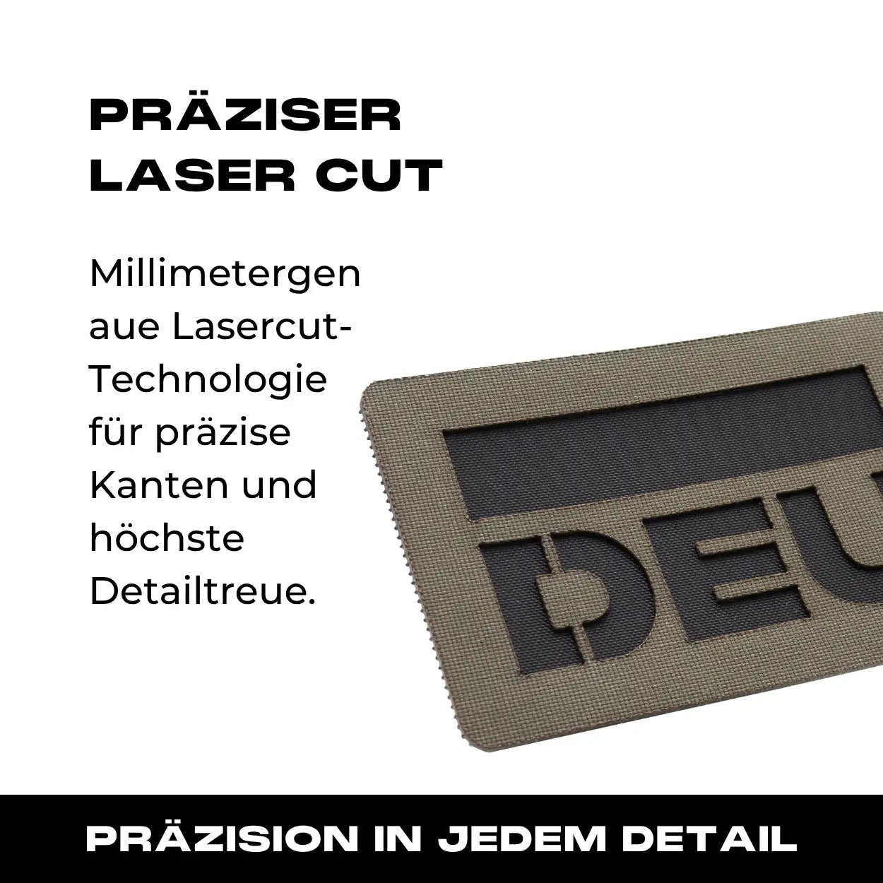 Lasercut Patch - DEU - Steingrau Oliv