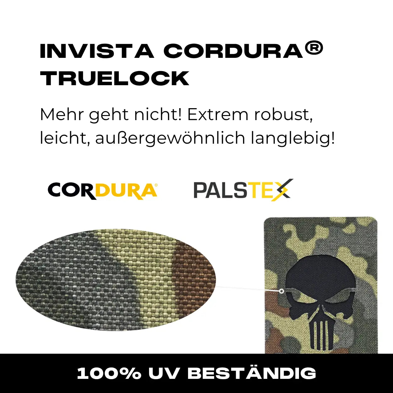 Lasercut Patch - Punisher - 5 Farben Flecktarn
