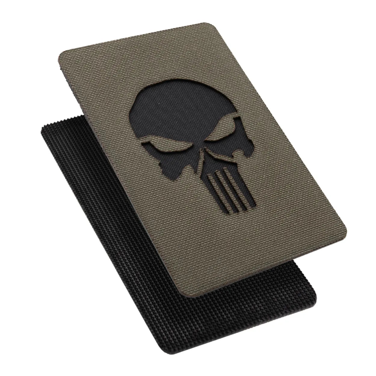 Lasercut Patch - Punisher - Steingrau Oliv