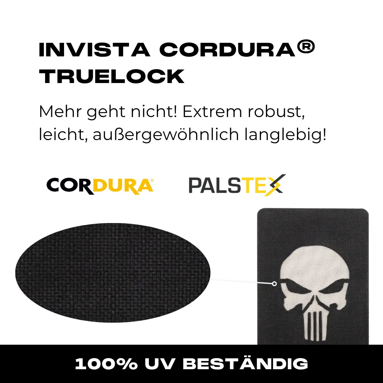 Lasercut Patch - Punisher - Schwarz