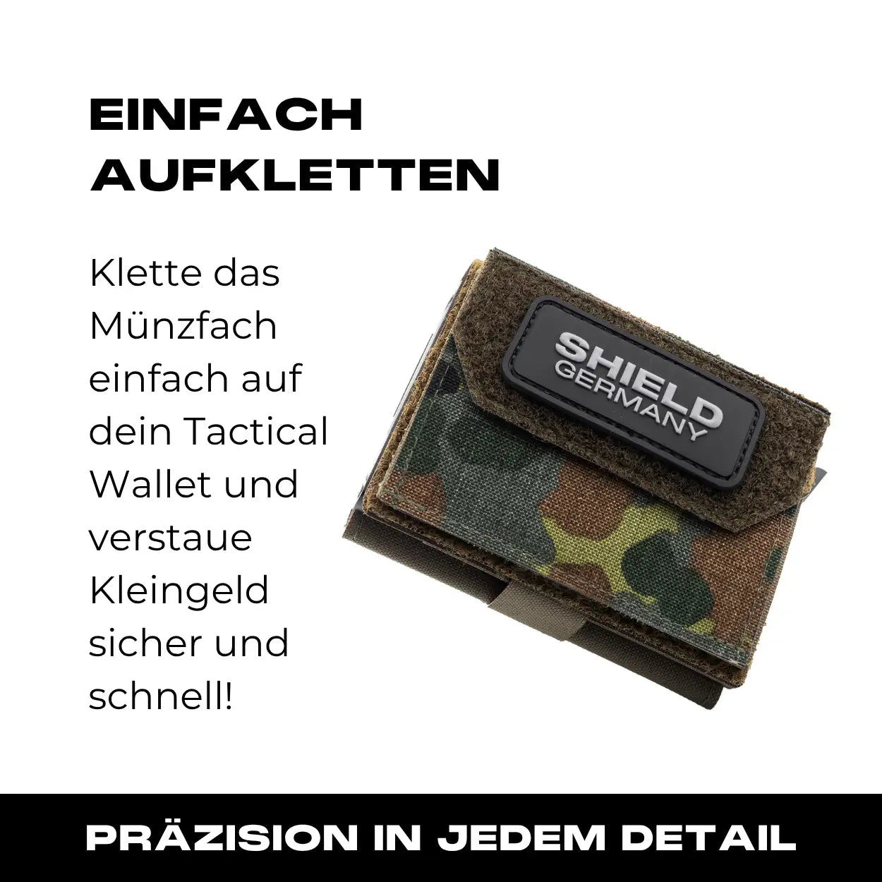 Tactical Wallet Münzfach - 5-Farben Flecktarn