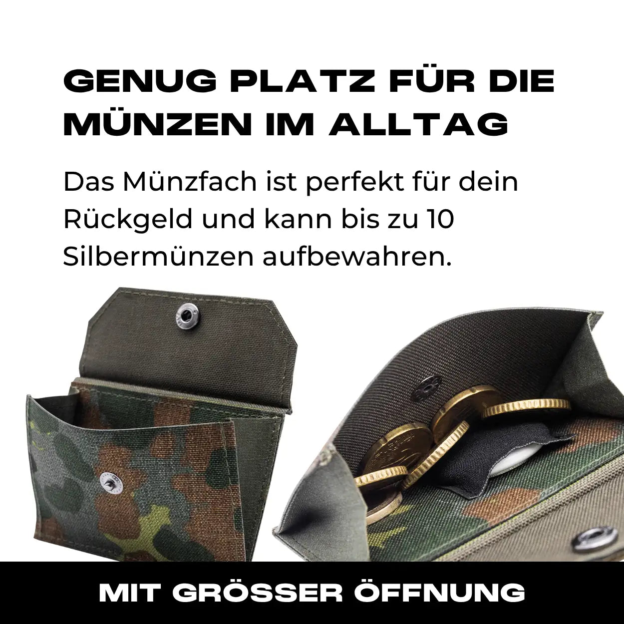 Tactical Wallet Münzfach - 5-Farben Flecktarn