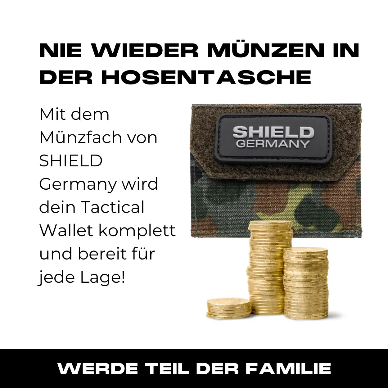 Tactical Wallet Münzfach - 5-Farben Flecktarn
