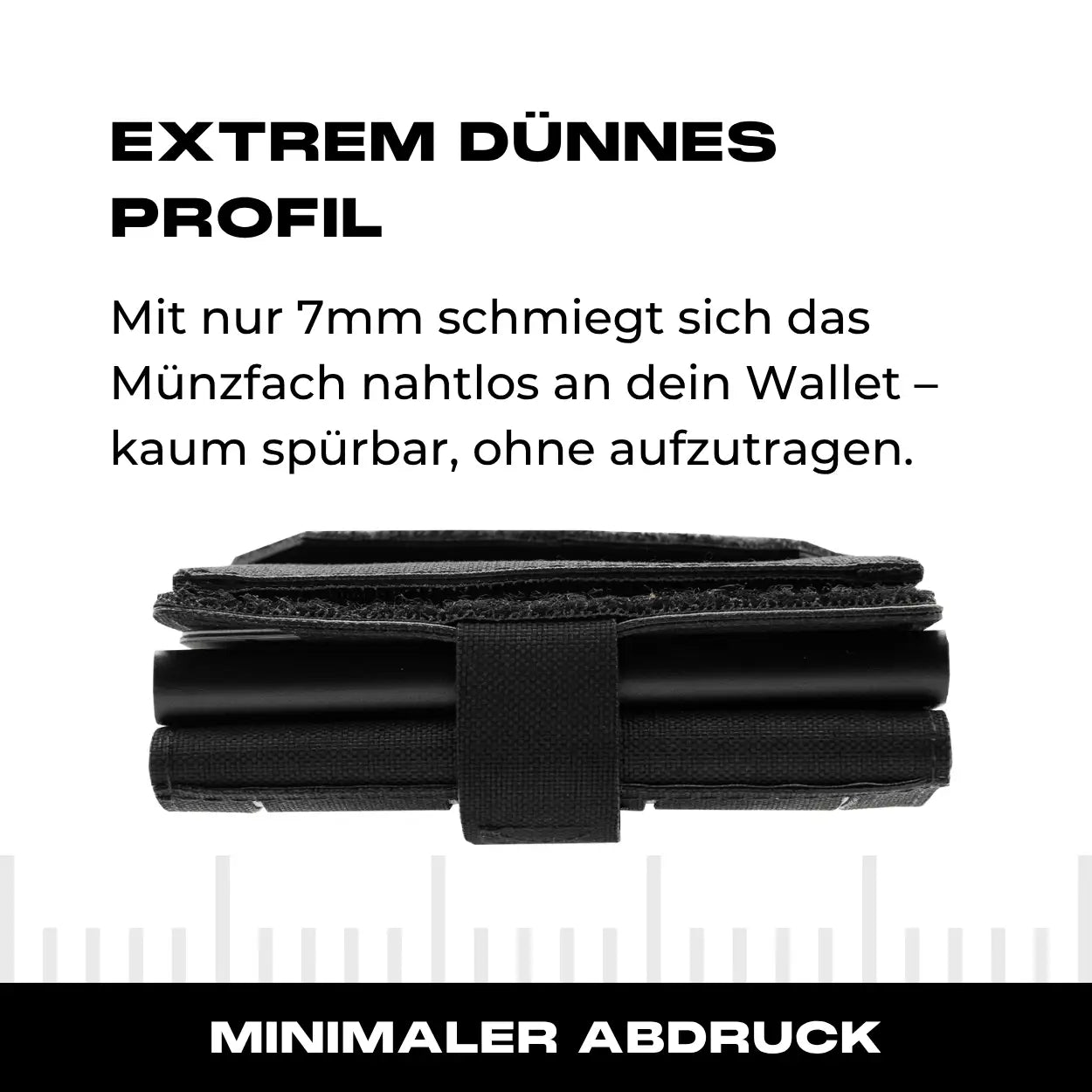 Tactical Wallet Münzfach - Schwarz