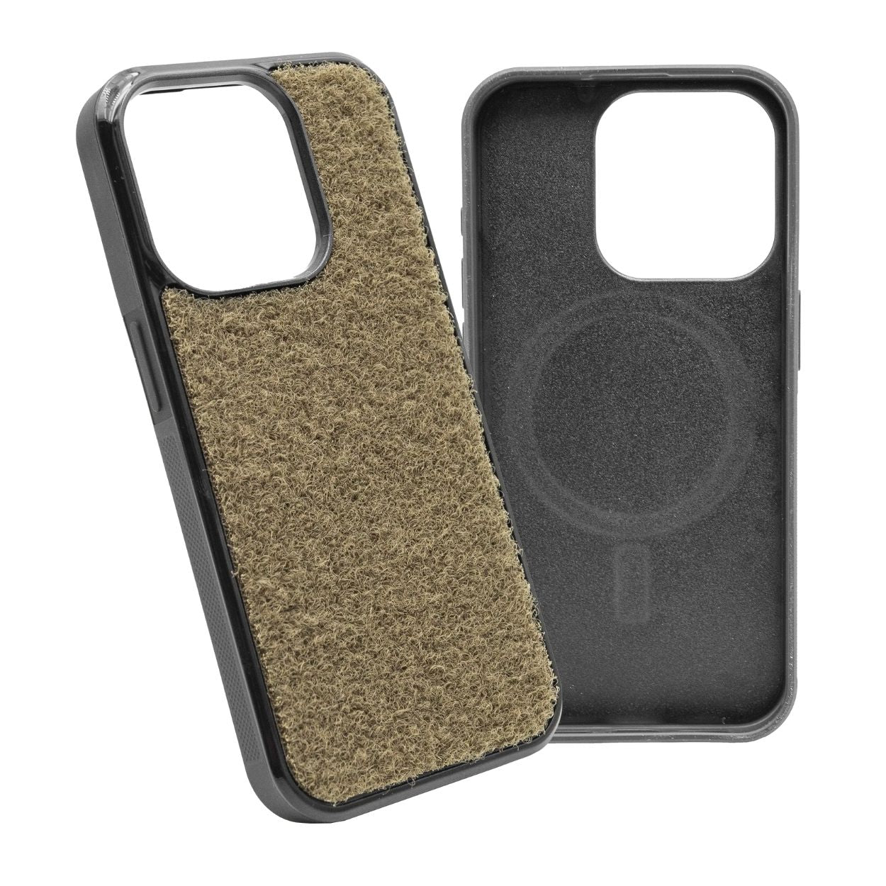 Tactical Case mit Steingrau Oliv Flauschklett - iPhone 14 Reihe
