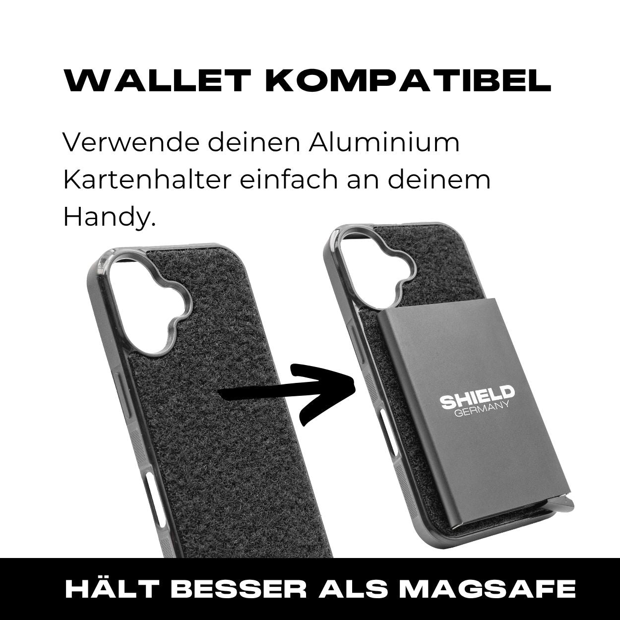 Tactical Case mit schwarzem Flauschklett - iPhone 16 Reihe