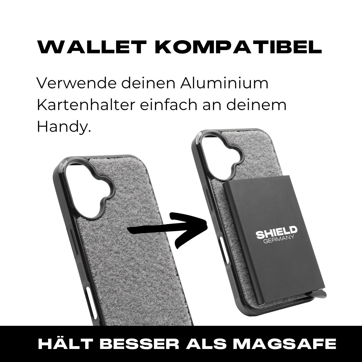 Tactical Case mit Wolfgrey Flauschklett - iPhone 16 Reihe
