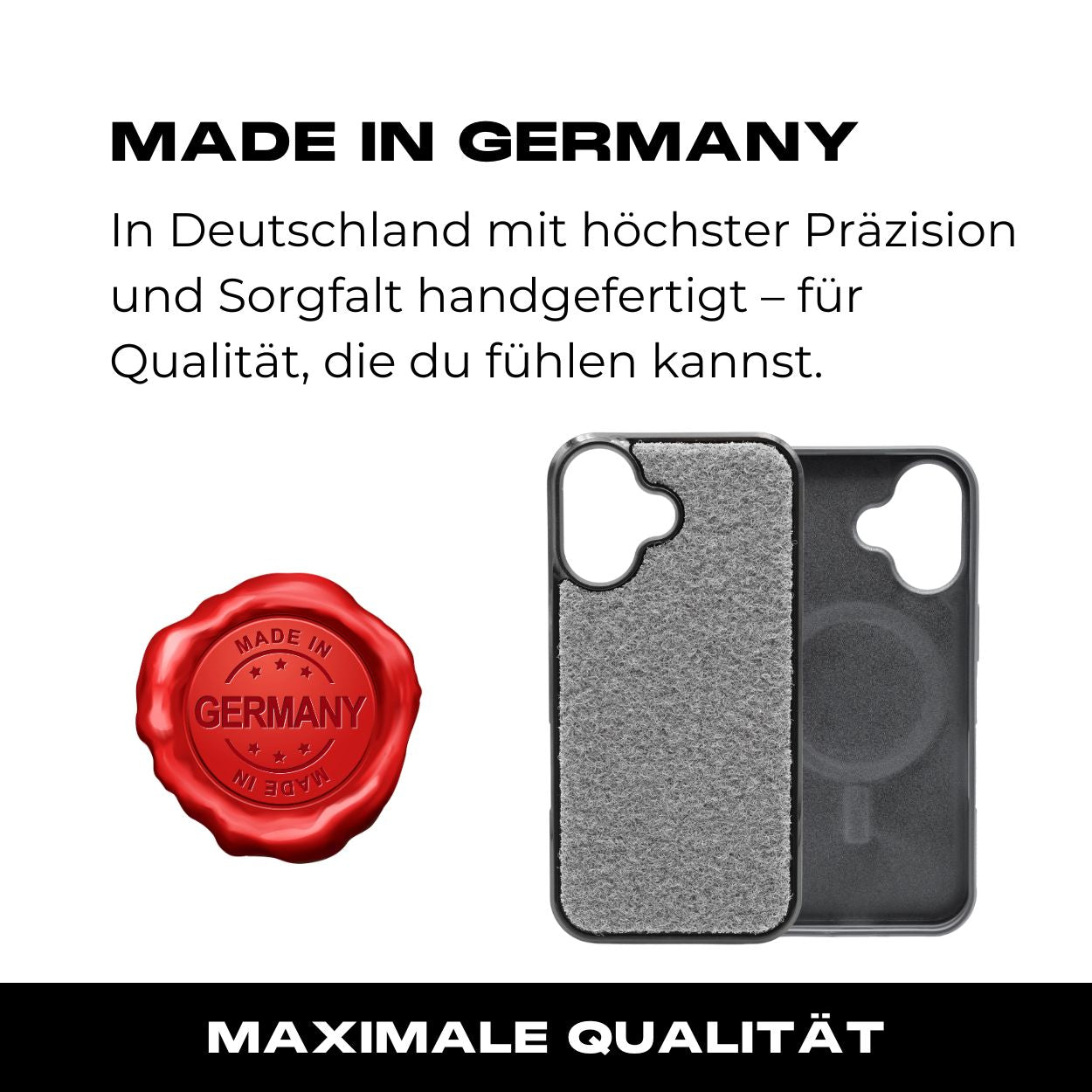 Tactical Case mit Wolfgrey Flauschklett - iPhone 16 Reihe