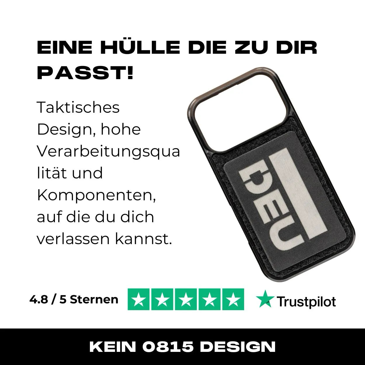 Tactical Case mit schwarzem Flauschklett - iPhone 17 Reihe