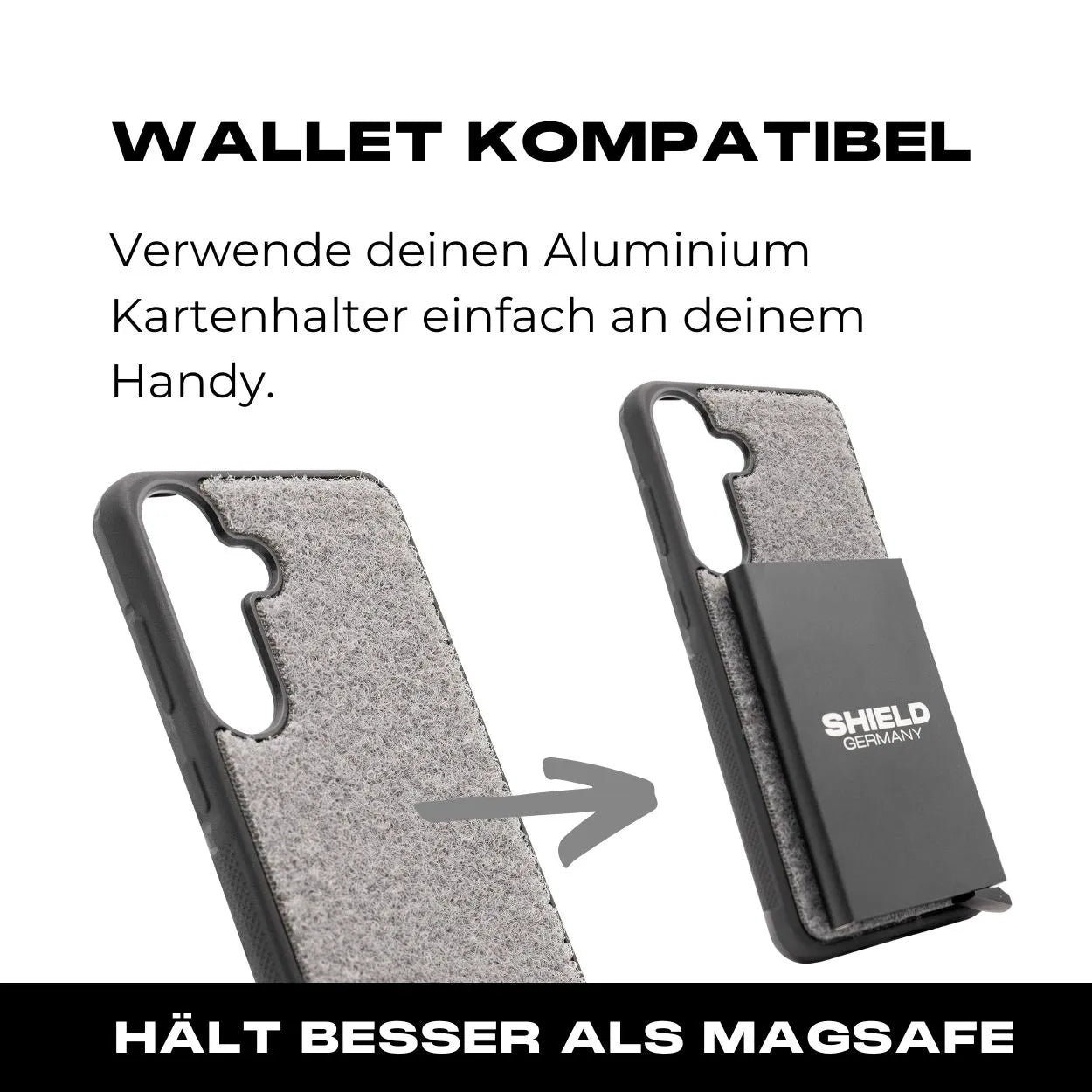 Tactical Case mit Steingrau Wolfgrey Flauschklett - Samsung Galaxy S24 Reihe