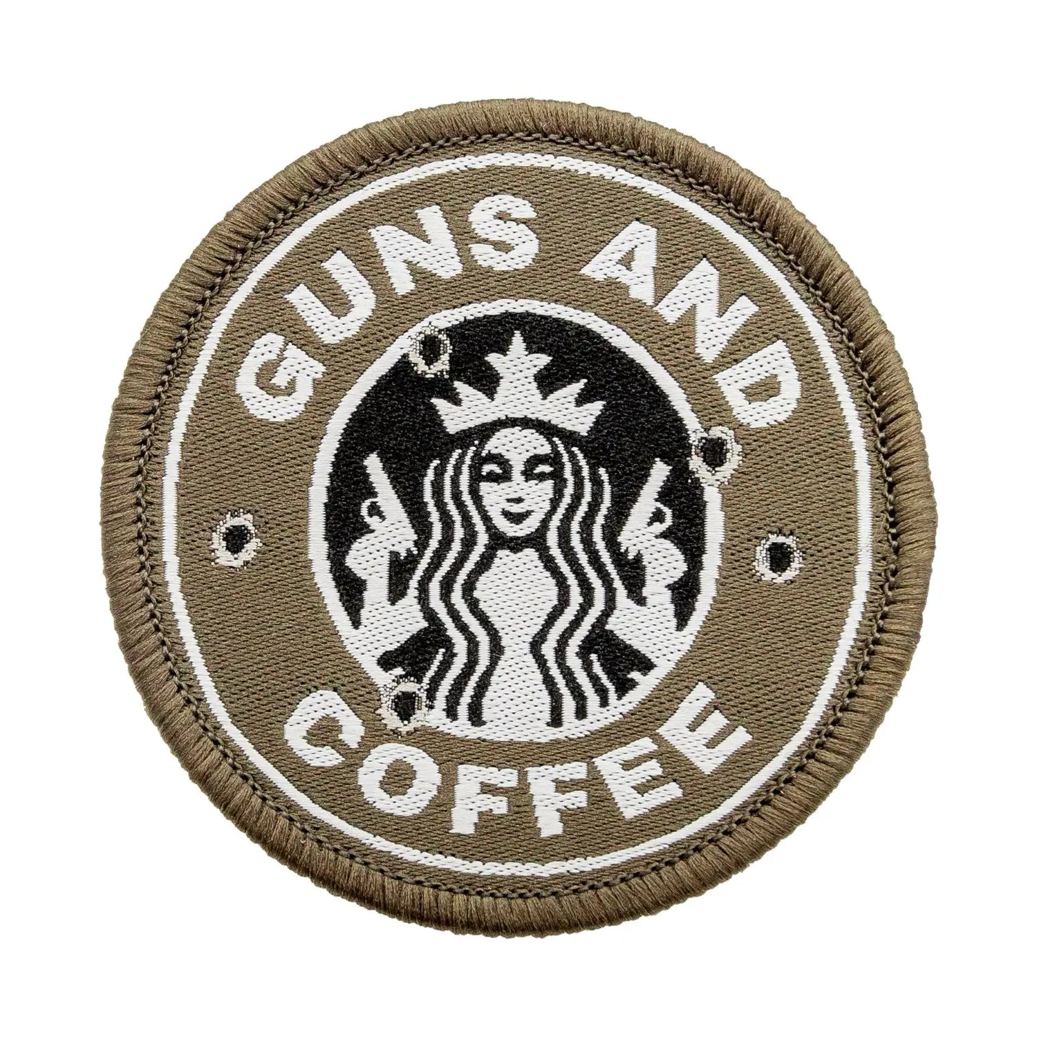 Web-Patch - Guns and Coffee - 6cm Ø